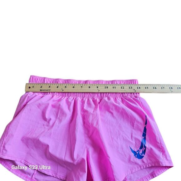 Nike womens Sz S Midnight rise pink brief lined shorts - Picture 4 of 8